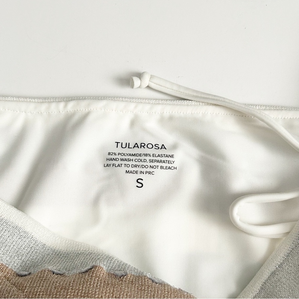 Tularosa Cream Bikini Bottom with Side Ties - Picture 4 of 7